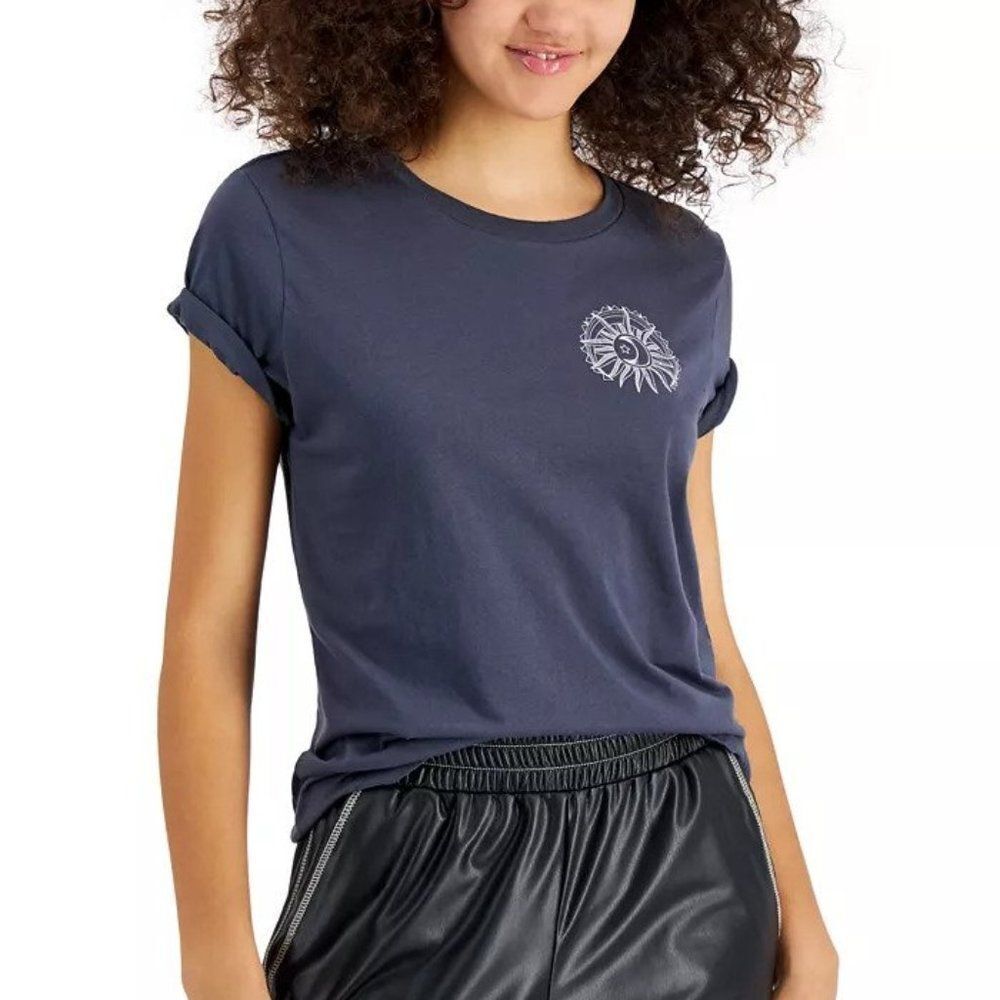 Rebellious One Juniors' Tarot Front/Back Graphic-Print T-Shirt